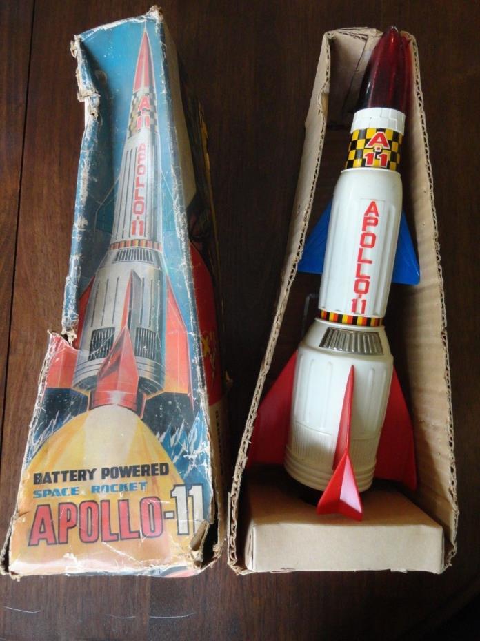 Vintage Nomura Toys Japan Battery Operated APOLLO 11 Space Rocket Ship Toy