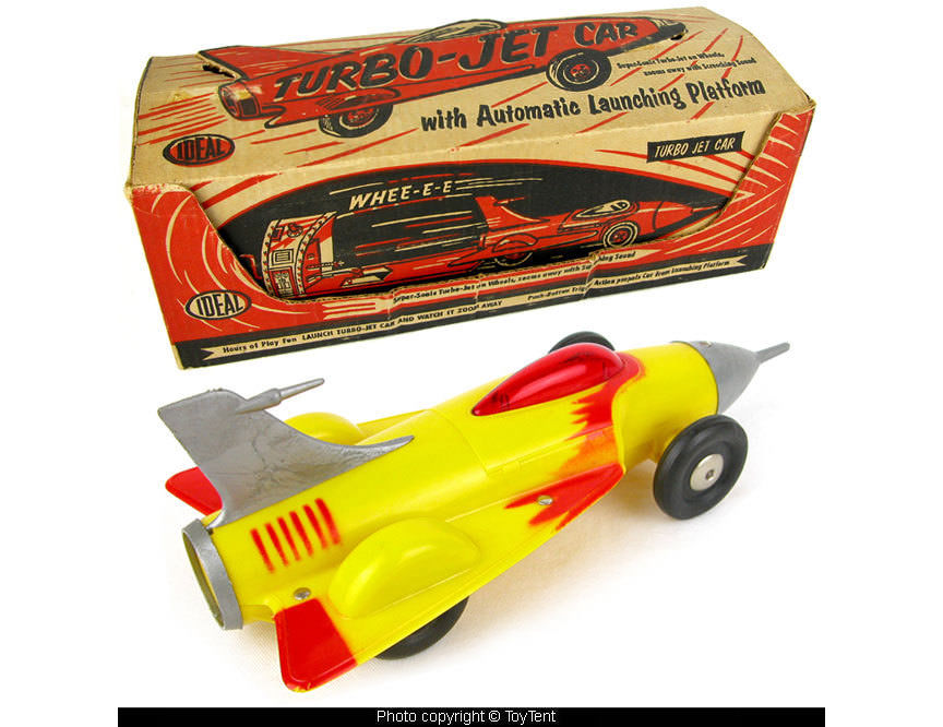 Ideal Turbo Jet Car rocket & launching pad in original box