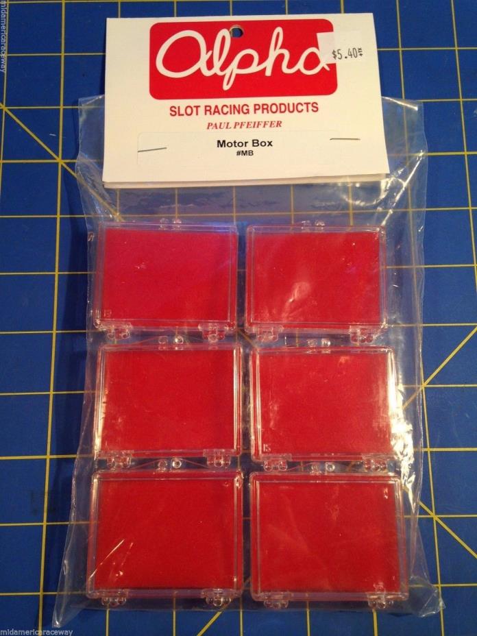 6 Alpha Motor Storage Boxes Slot Car 1/24 from Mid-America Raceway