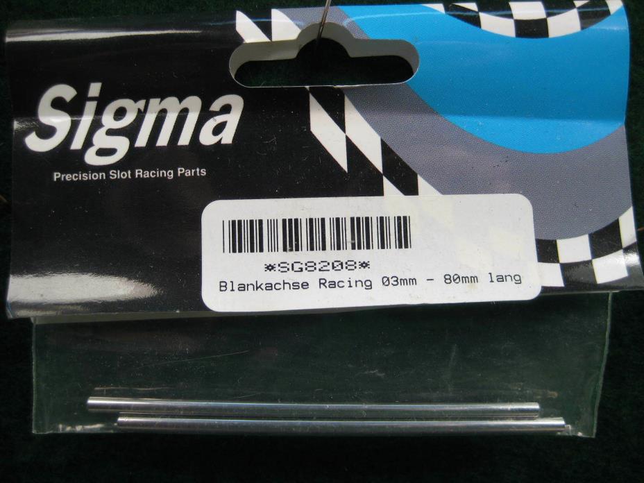 Sigma Slot Car Racing Axles.  3 mm axles. 80 mm long.     MRRC import.