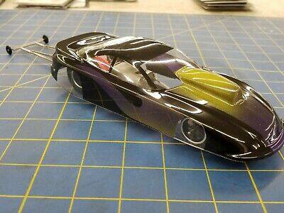 MID 323 RTR Drag Car Pro Stock Black & Yellow w/ E.T. motor Steel Chassis 1/24