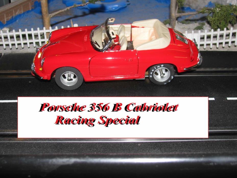 Porsche 356 Cabriolet Slot Car Racer with many Modifications 1/24 Scale - NICE