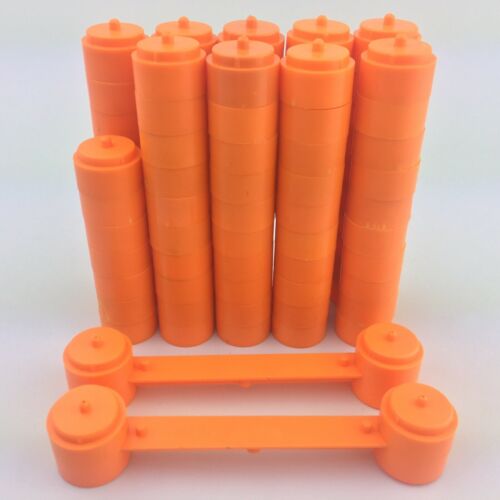 Vtge Eldon 1/24 Professional Home Road Race Orange Bridge Supports - Lot of 99