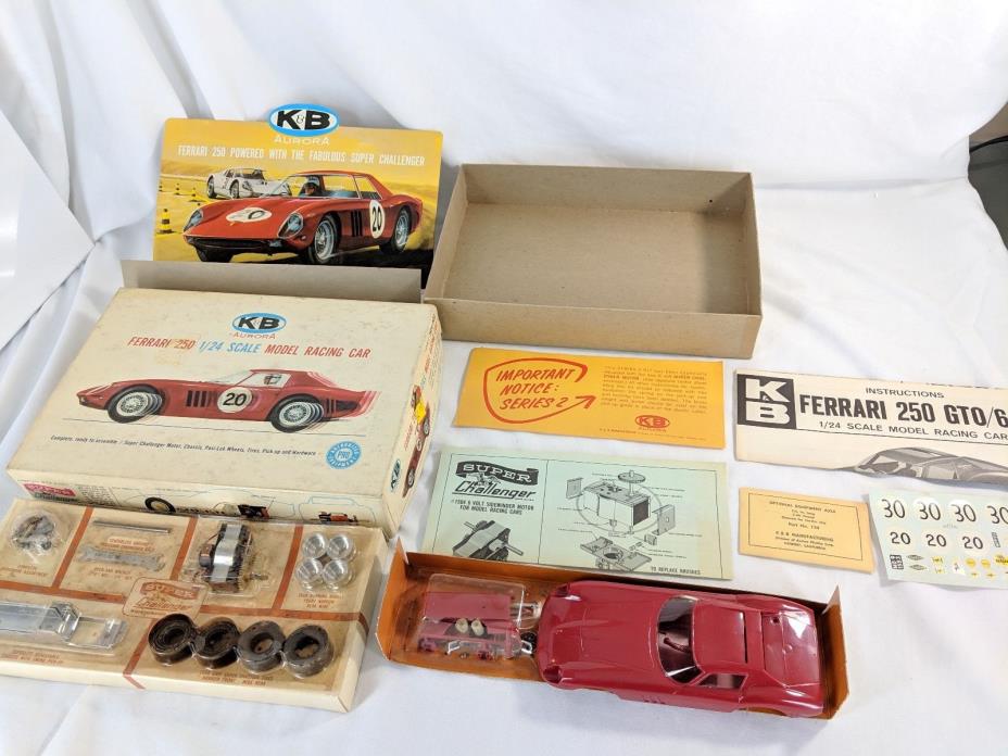 K&B Aurora 1:24 Ferrari 250 Slot Car Model Racing Kit #1814:800 Series 2 Unused