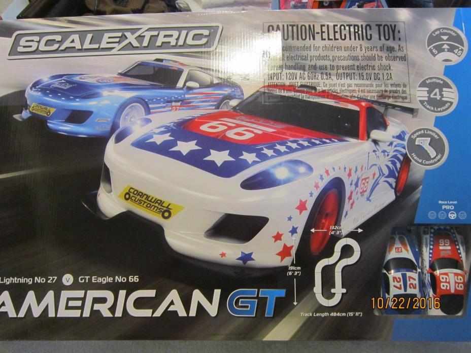 SCALEXTRIC AMERICAN GT SLOT CAR SET