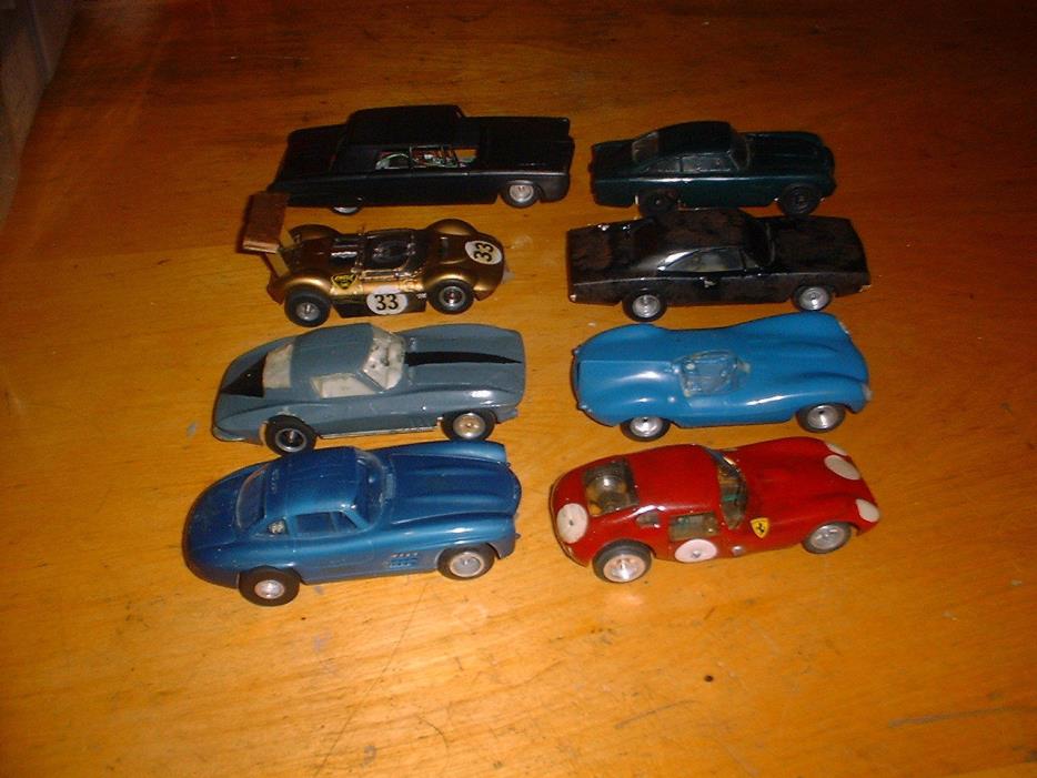 VINTAGE 60's 1/32  running car lot JUNK BODIES  SOLD AS IS