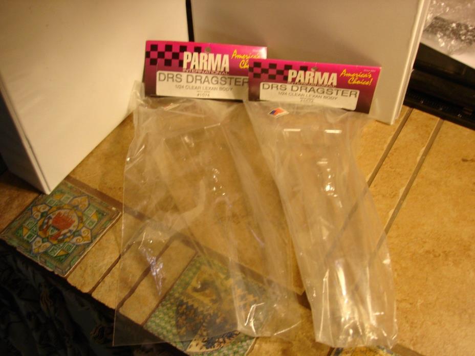 Lot of 2 Parma International DRS Dragster 1/32 clear Lexan body #1074