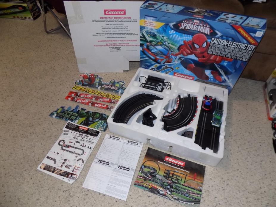 Cool 1/43 Carrera Go !!! Ultimate Spiderman Race Track Set With Original Box