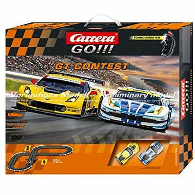 GO GT Contest - Slot Car Race Track Set 143 Scale Analog System Includes 2 Cars