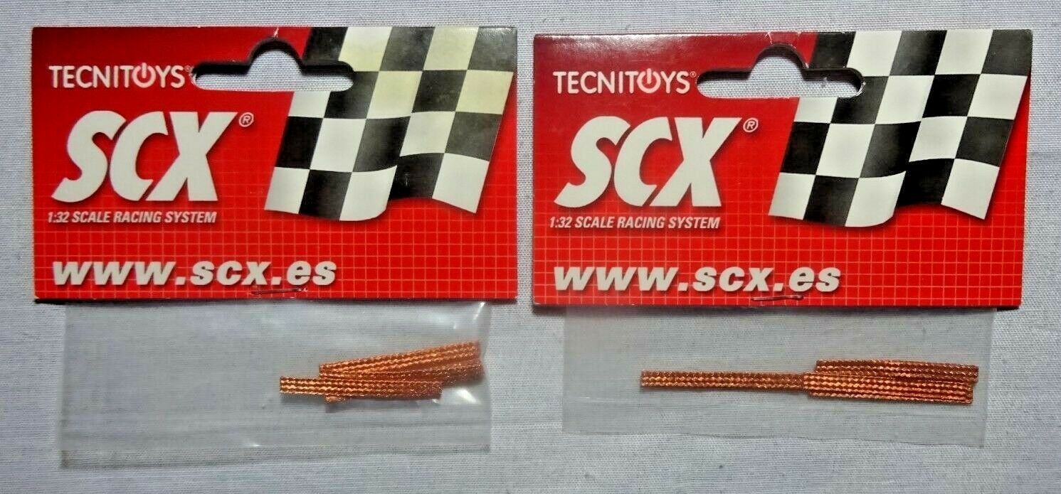 Lot of 2 TecniToys SCX Package of 4 Copper Replacement Brushes for Slot Car 1:32