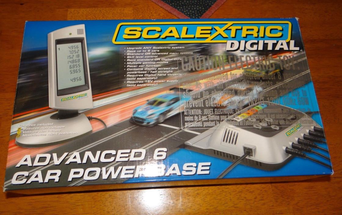 Scalextric C7042 Digital Advanced 6 CAR Powerbase USED with Extras