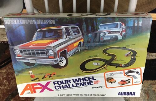 AFX Four Wheel Challenge 1980 Slot Car Race Track