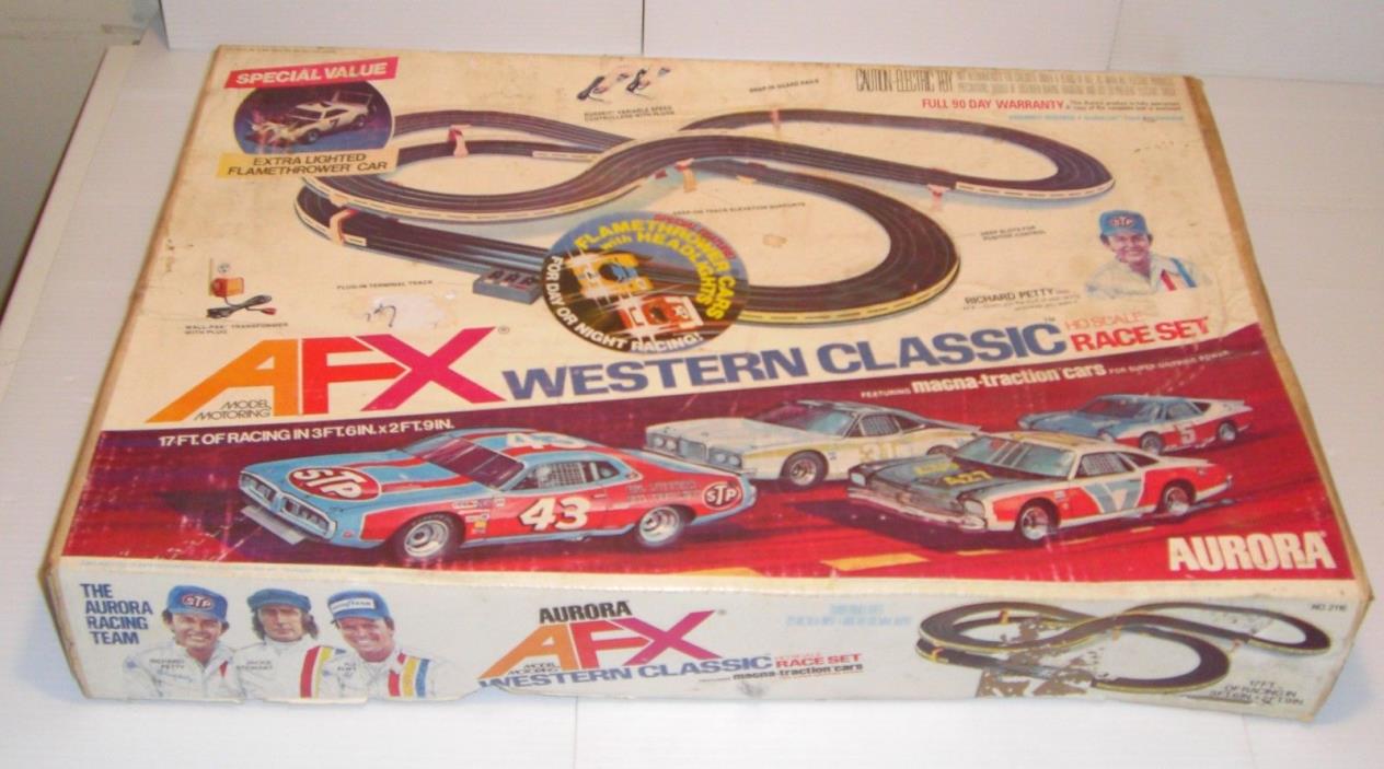 Vintage Aurora AFX Rare Western Classic 1977 Race Set COMPLETE