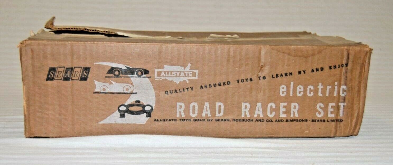 Vintage 60’s Eldon 1/32 Scale Sears Allstate Electric Road Race Set 9503 no cars