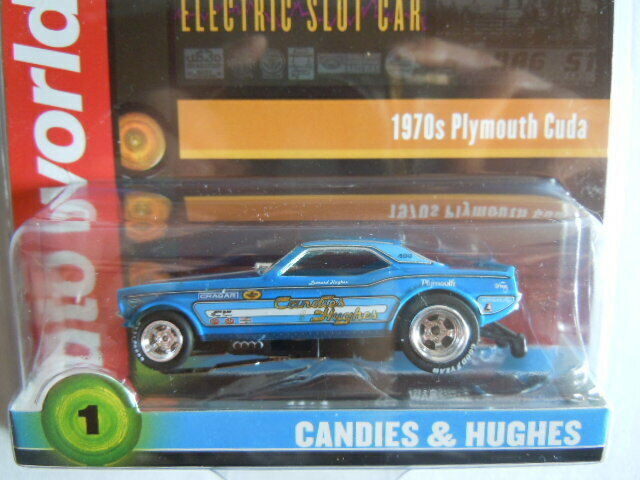 Auto World 4-Gear Legends Dragster Slot Car 1970 Plymouth Cuda Candies & Hughes