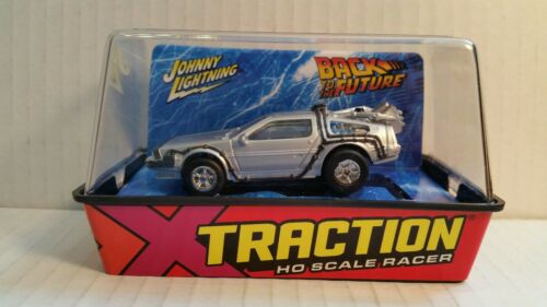 AW-Johnny Lightning-Time Machine-Back to the Future-New in Case-H O Slot Car