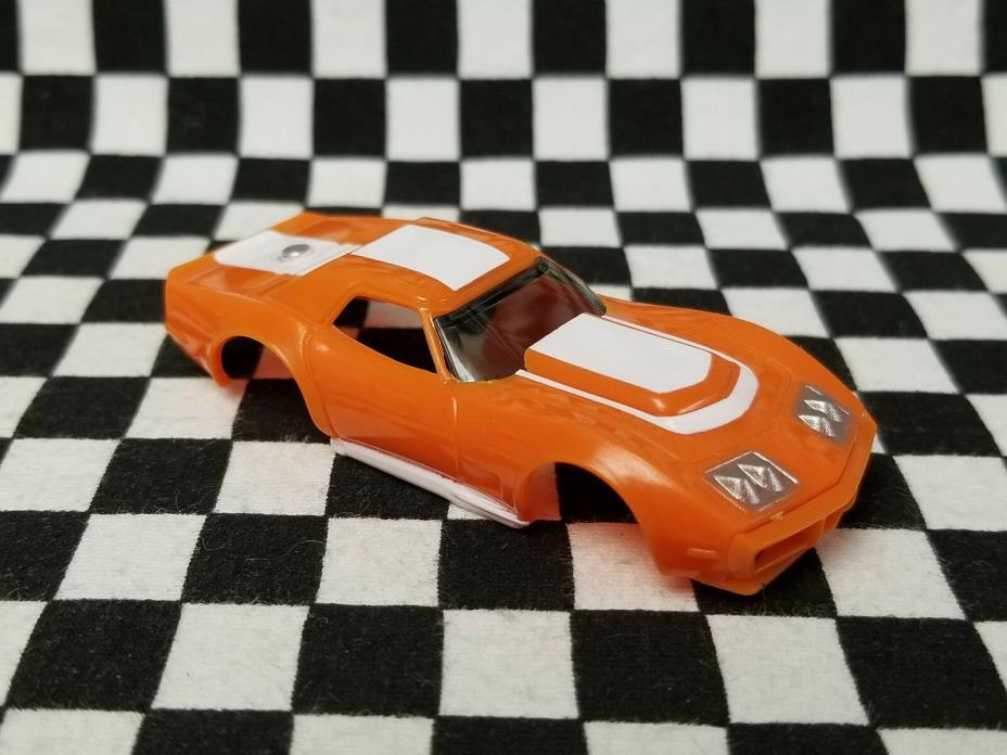 Orange & white stripe AF Xtras A/P A Production Corvette - AFX, TOMY, Auto World