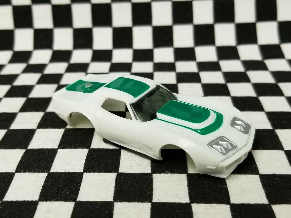 White & Green AF Xtras A/P A Production Corvette - AFX, TOMY, Auto World