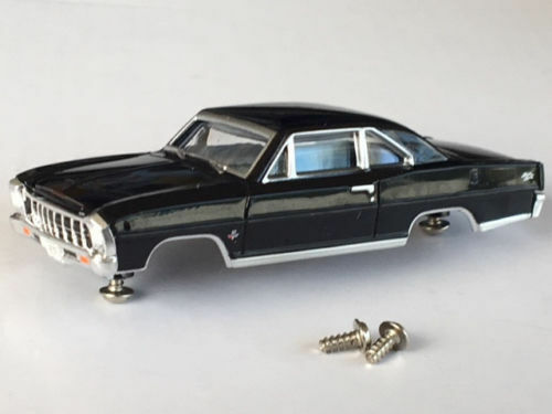 New 1966 Black Chevy Nova ll SS HO Slot Car Body Fits Aurora & Dash Tjet Chassis