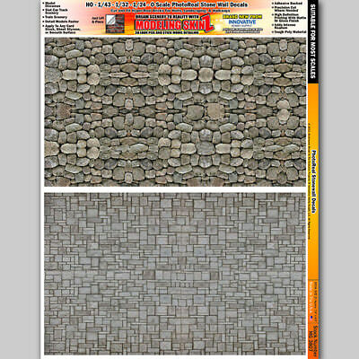 Stone Wall Slot Car Track Building Graphic Layout Details