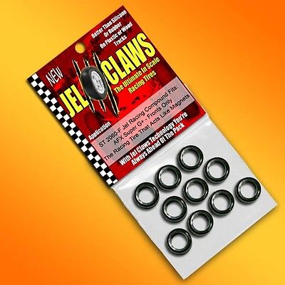 1/64 HO Scale AFX Slot Car Tires Jelclaws 10pk Fits Super G+ Wheels (Fronts)