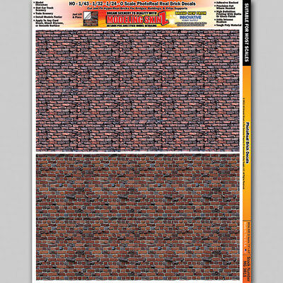 Red Brick Scale Model Diorama Decal Scenery Details 1/24 - 1/64 HO Scale