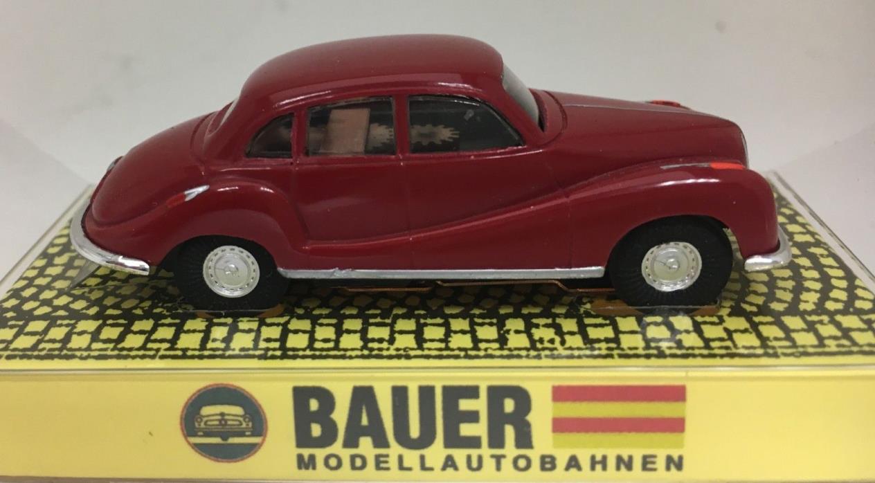 BAUER BMW 501 WINE RED HO SLOT CAR DASH T-JET CHASSIS