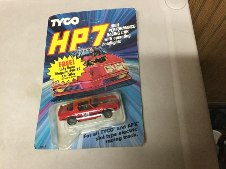 Tyco HP-7 slot car 1979 Red firebird SEALED on card RARE