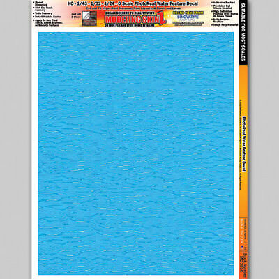 Blue Water Ripple Scale Model Diorama Decal Scenery Details 1/24 - 1/64 HO Scale