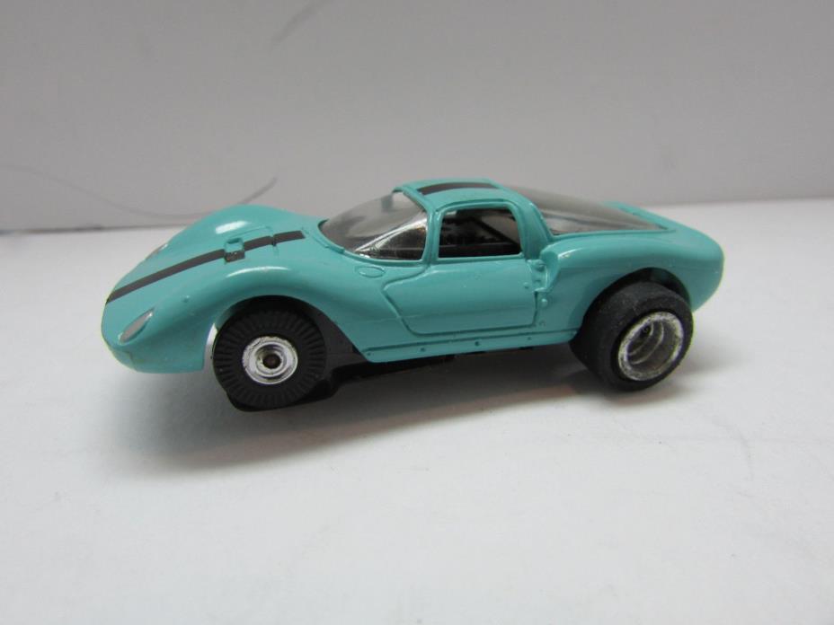Vintage Dino Ferrari in Turquoise Aurora Model Motoring TJet W/Chassis
