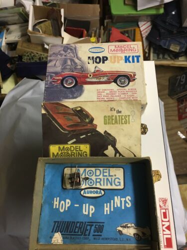 1962 Aurora Hop up kit box W/ Motor & More
