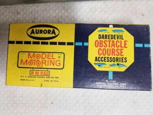 Dare Devil Obstacle Course 8 pc #1593 With Box. Aurora Model Motoring Slot Cars