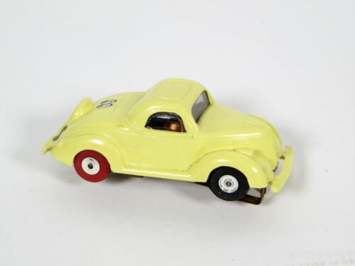 Vintage 1960's Atlas 1936 Ford Coupe Hot Rod Slot Car Pale Yellow HO #1281