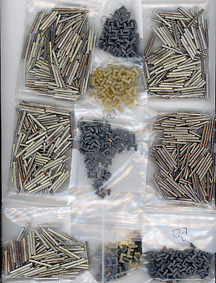 Large Lot HO Pins (680) & Connector Clips (250) for Aurora Model Motoring Track
