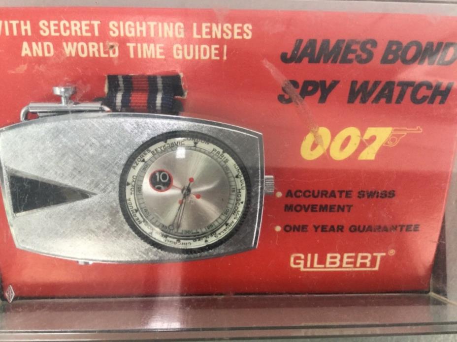 James Bond 007 Spy watch 1965 Gilbert ESTATE FIND ORIGINAL BOX.WOW