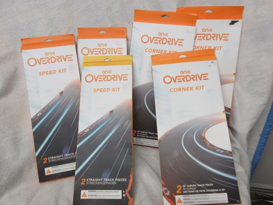 Six Anki OVERDRIVE Expansion Track Corner Kit and Straight Speed kit! New
