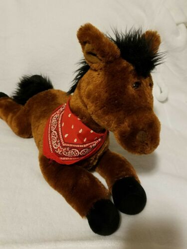 Gund Animal Alley Horse Plush Stuffed Toy Brown Black Soft 16