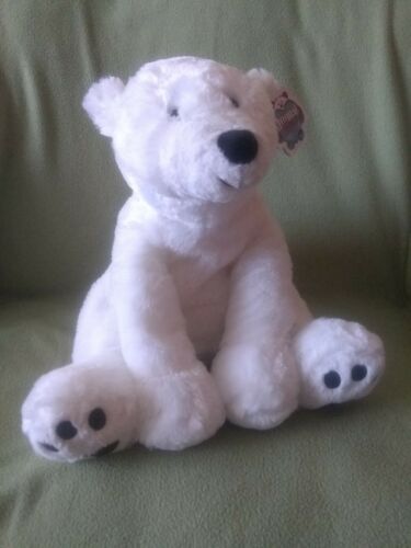 ANIMAL ALLEY Toys R Us white POLAR BEAR Large Plush Stuffed Animal 16