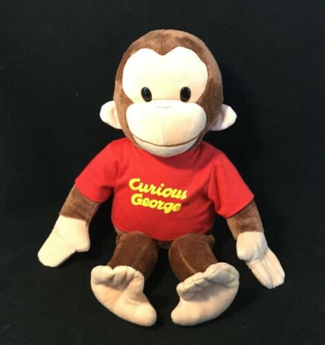 Applause Curious George Large Classic Plush - Suffed George Moneky Red Shirt 16