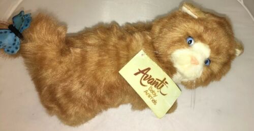 Vintage 1985 Avanti by Applause Tabby Cat with Butterfly 14