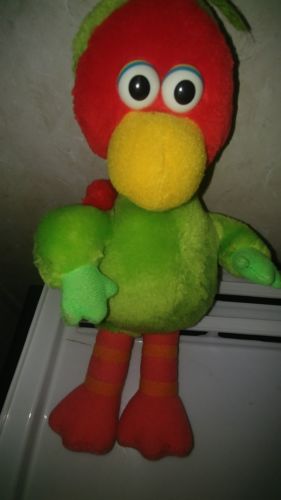 applause green and red vintage bird plush stuffed animal