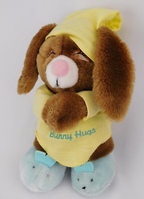 Applause Bunny Hugs Rabbit Plush Night Shirt Slippers Vtg Honey Pj's 1987