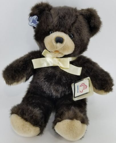 VINTAGE TAGS W/ ERRORS CHAZ Dark Brown Teddy Bear 15