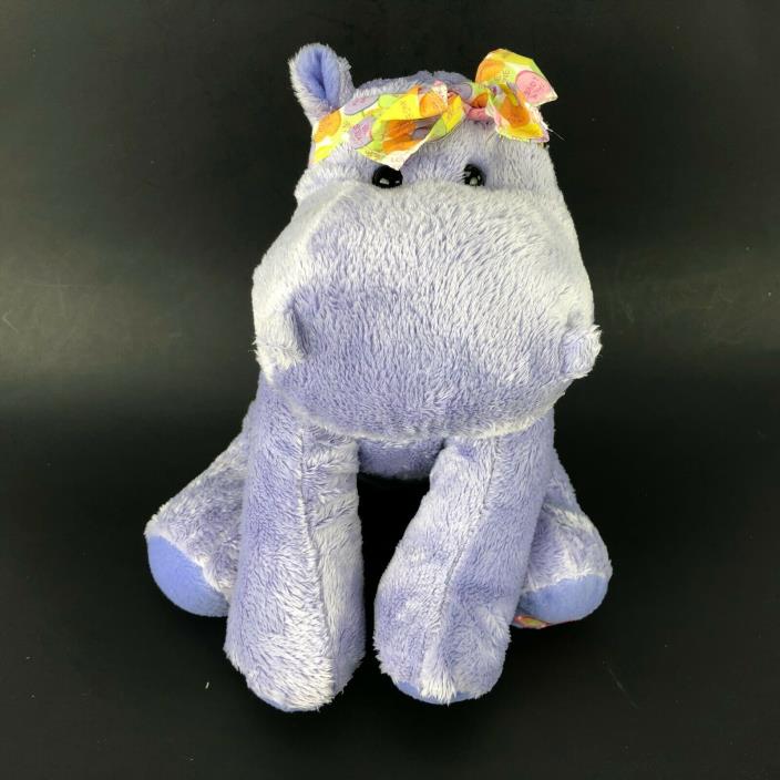 Applause NECCO SWEETHEARTS CANDY Purple Plush Lady Hippo Stuffed Toy 2007 Easter