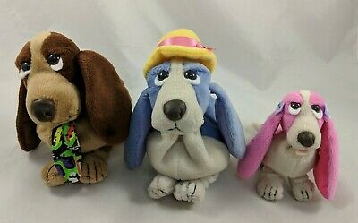 Applause Hush Puppies Dog Family Plush Dad Mom Girl Lot Stuffed Animal