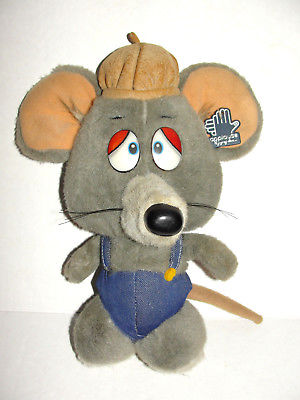 Applause Squeeky Plush Grey Mouse Gray Vintage  Giordano Art Ltd