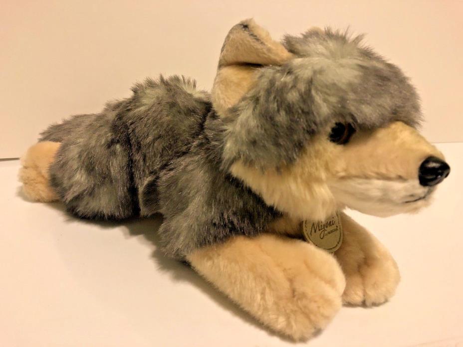 Miyoni by Aurora Gray Wolf Plush Stuffed Animal 13