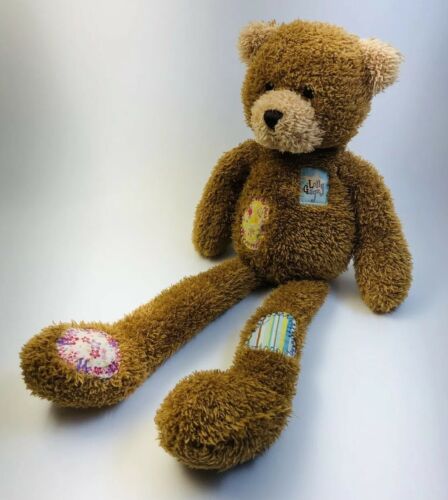 Aurora Lolly Gagz Bear Plush 16 Inch Stuffed Animal Floppy Patches Brown/tan GUC