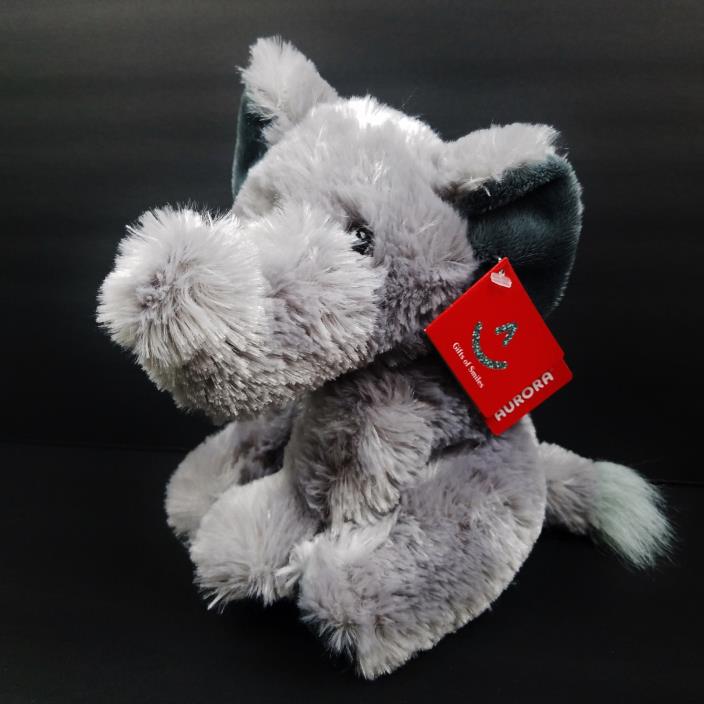 Aurora Elephant Plush Super Soft Stuffed Animal Sitting 8