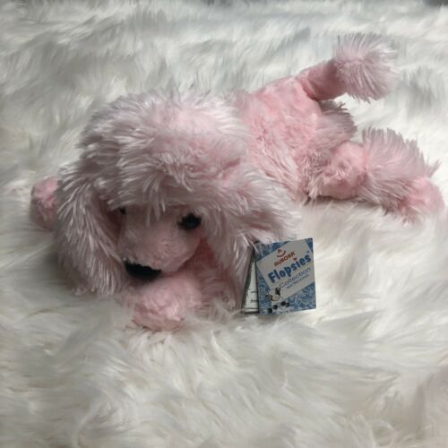 Aurora Flopsies GiGi Pink Poodle Puppy Fluffy Plush Stuffed Animal Dog Toy New